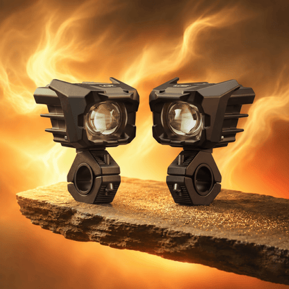LGP DK34 DUAL BEAM LED SPOTLIGHT FOR BIKE (PAIR)  60W 7500LM, YELLOW & WHITE  WATERPROOF IP67, UNIVERSA