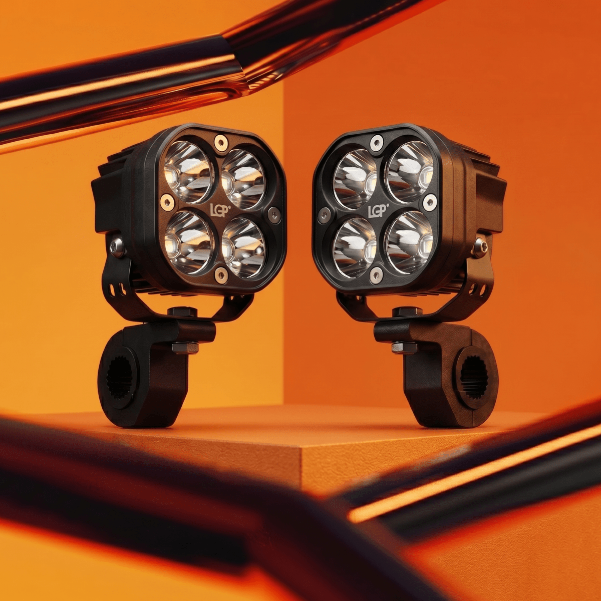 LGP DK40 LED FOG LAMP FOR BIKE (PAIR)  HEAVY-DUTY HIGH POWER WATERPROOF SPOTLIGHT  UNIVERSAL MOTORCYCLE & CAR