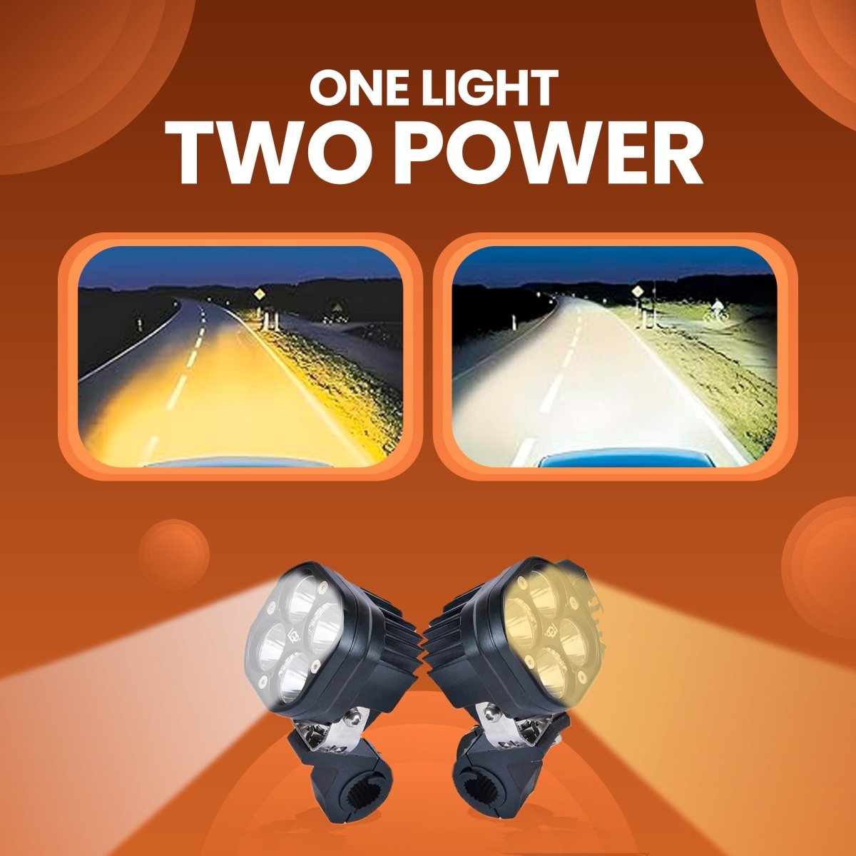 LGP DK40 LED FOG LAMP FOR BIKE (PAIR)  HEAVY-DUTY HIGH POWER WATERPROOF SPOTLIGHT  UNIVERSAL MOTORCYCLE & CAR