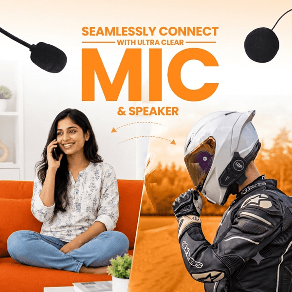 LGP F20 BLUETOOTH HELMET HEADSET  WIRELESS BIKE HELMET SPEAKERS WITH MIC, MUSIC & CALL CONTROL  UNIVERSAL FIT