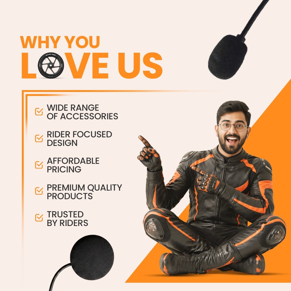 LGP F20 BLUETOOTH HELMET HEADSET  WIRELESS BIKE HELMET SPEAKERS WITH MIC, MUSIC & CALL CONTROL  UNIVERSAL FIT
