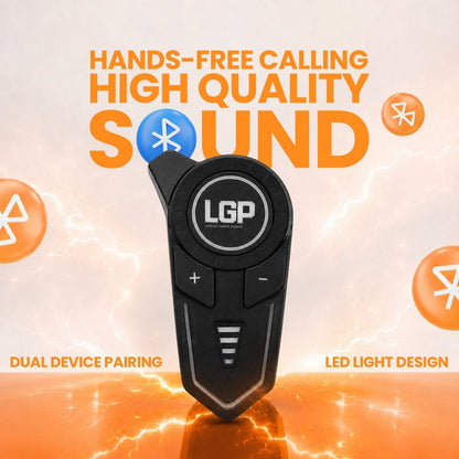 LGP F20 BLUETOOTH HELMET HEADSET  WIRELESS BIKE HELMET SPEAKERS WITH MIC, MUSIC & CALL CONTROL  UNIVERSAL FIT