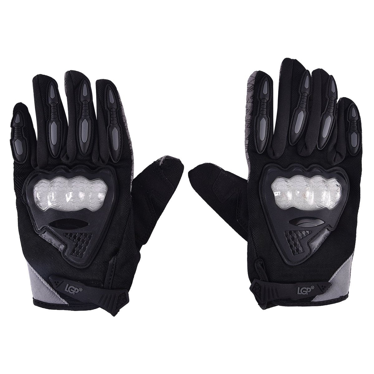 LGP- 035 FULL FINGER MOTORCYCLE RIDING GLOVES WITH TOUCHSCREEN FINGERS, HARD KNUCKLE