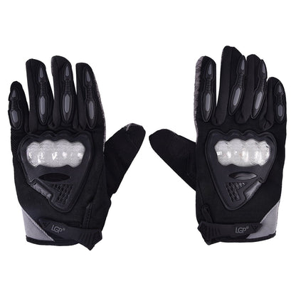 LGP- 035 FULL FINGER MOTORCYCLE RIDING GLOVES WITH TOUCHSCREEN FINGERS, HARD KNUCKLE