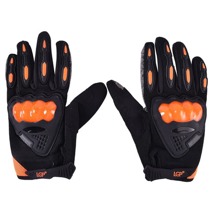 LGP- 035 FULL FINGER MOTORCYCLE RIDING GLOVES WITH TOUCHSCREEN FINGERS, HARD KNUCKLE