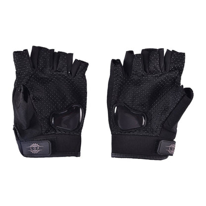 LGP- HALF FINGER MOTORCYCLE RIDING GLOVES FOR MEN, LIGHTWEIGHT PROTECTIVE BIKE GLOVES, COMFOR