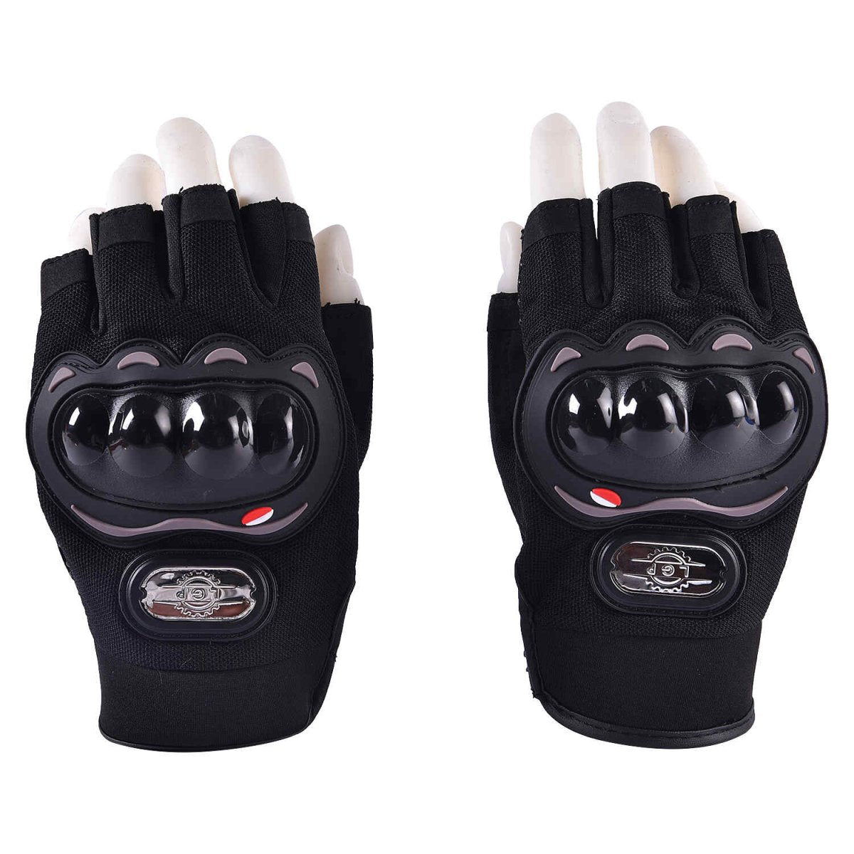 LGP- HALF FINGER MOTORCYCLE RIDING GLOVES FOR MEN, LIGHTWEIGHT PROTECTIVE BIKE GLOVES, COMFOR