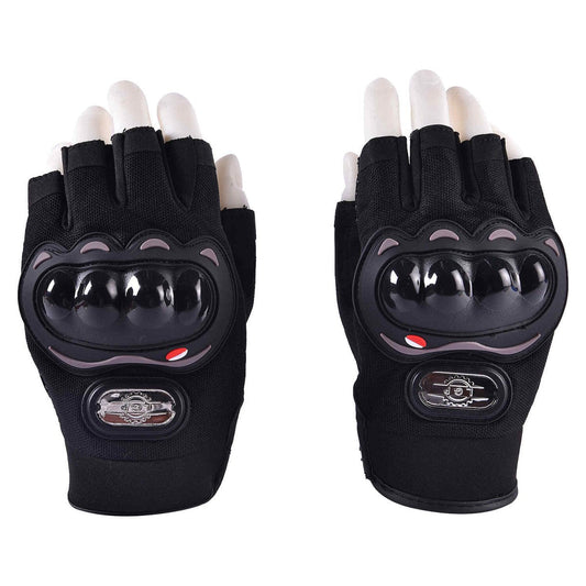LGP- HALF FINGER MOTORCYCLE RIDING GLOVES FOR MEN, LIGHTWEIGHT PROTECTIVE BIKE GLOVES, COMFOR