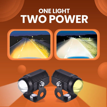 LGP- MINI DRIVE LED FOG LAMP FOR BIKE PAIR, COMPACT DRIVING SPOTLIGHT, WATERPROOF, 3000 LUMENS, 25W EACH, 9-80V