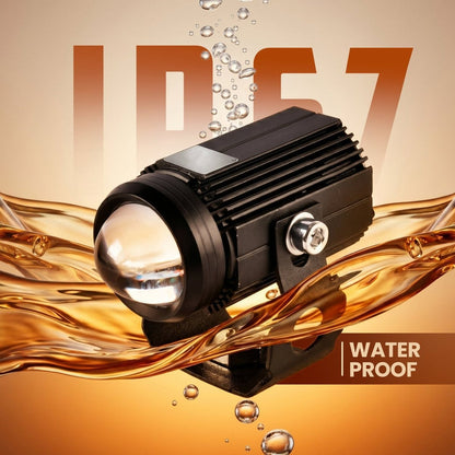 LGP- MINI DRIVE LED FOG LAMP FOR BIKE PAIR, COMPACT DRIVING SPOTLIGHT, WATERPROOF, 3000 LUMENS, 25W EACH, 9-80V