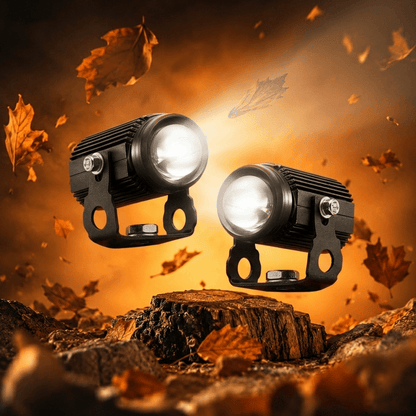 LGP MINI DRIVING LED FOG LAMP FOR BIKE (PAIR)  HIGH BRIGHTNESS WATERPROOF AUXILIARY LIGHT  UNIVERS