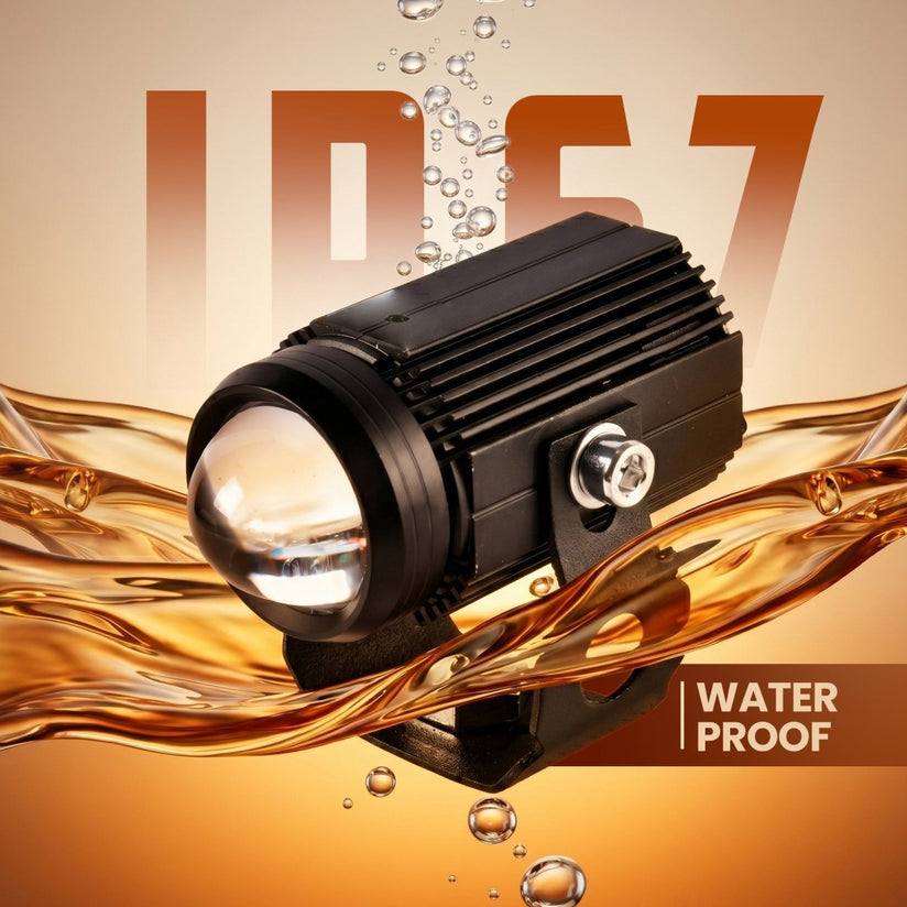 LGP MINI DRIVING LED FOG LAMP FOR BIKE (PAIR)  HIGH BRIGHTNESS WATERPROOF AUXILIARY LIGHT  UNIVERS
