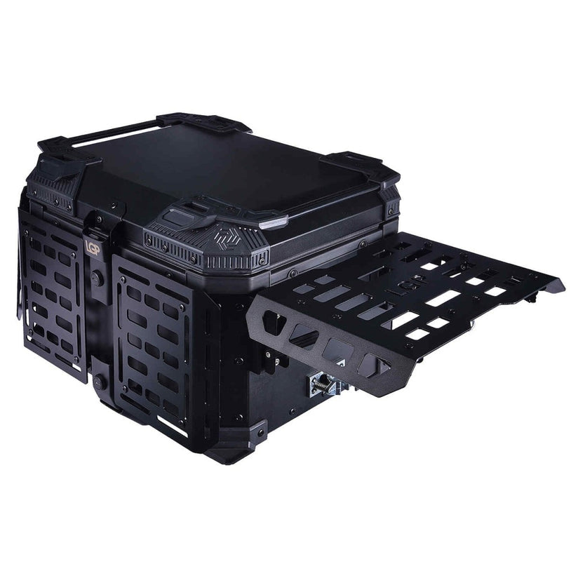 LGP TOP BOX 45L BLACK ARMOURED WITH BACKREST