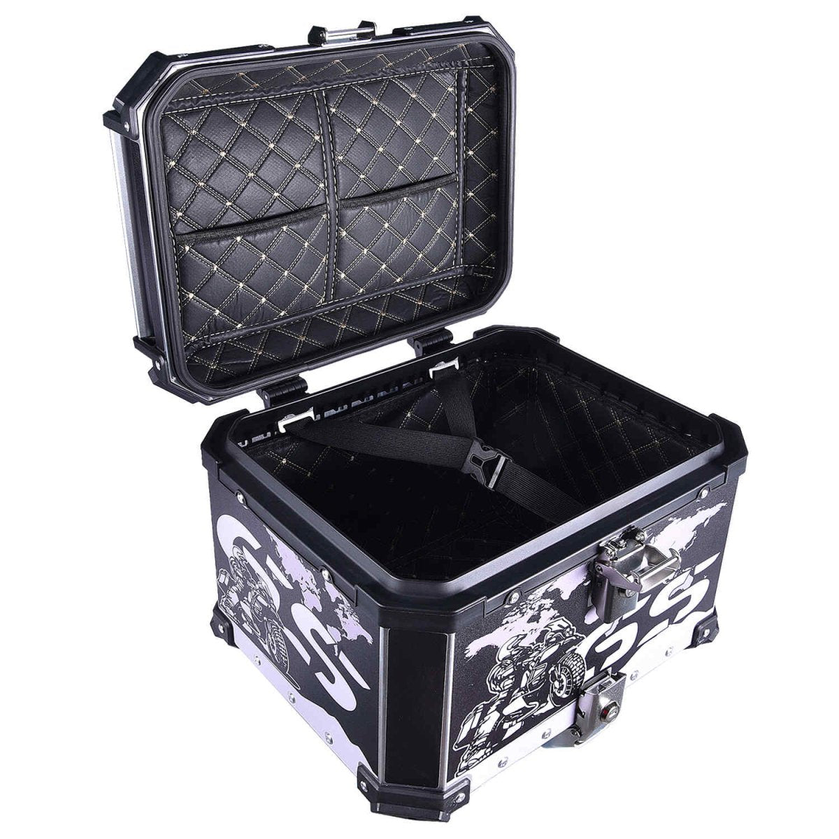 LGP TOP BOX 45L BLACK GS WITH BACKREST