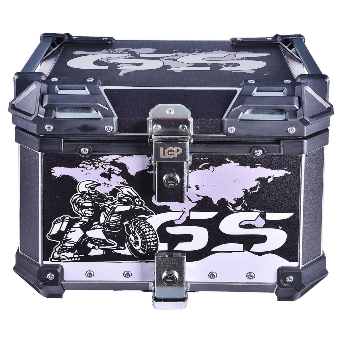 LGP TOP BOX 45L BLACK GS WITH BACKREST