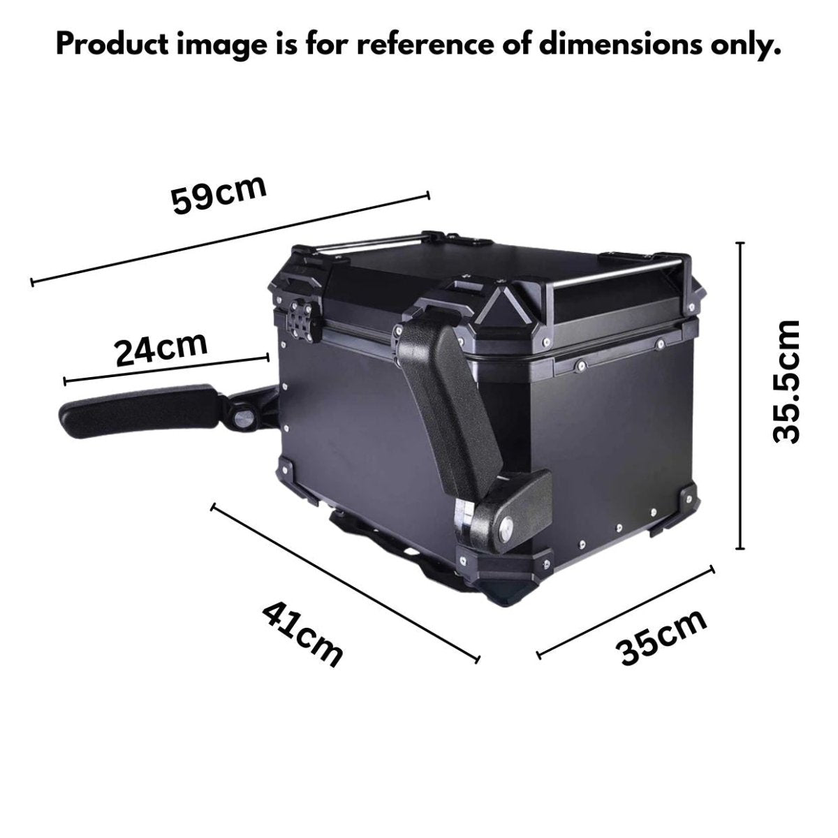 LGP TOP BOX 45L BLACK HAND SUPPORT WITH BACKREST