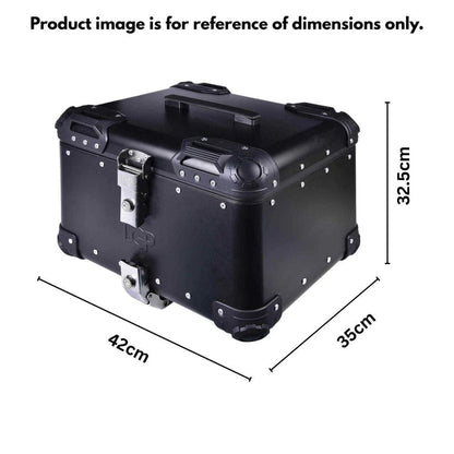 LGP TOP BOX 45L BLACK ROUND CORNER WITH BACKREST
