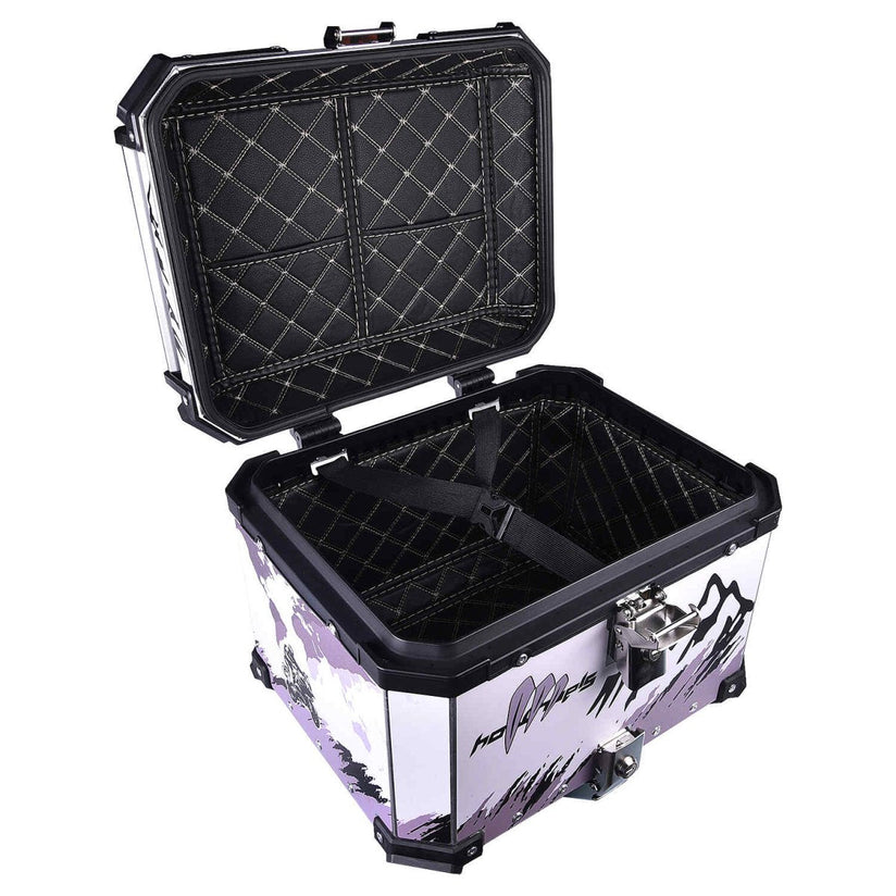 LGP TOP BOX 45L WHITE GRAPHICS WITH BACKREST