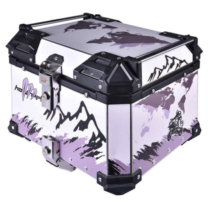 LGP TOP BOX 45L WHITE GRAPHICS WITH BACKREST