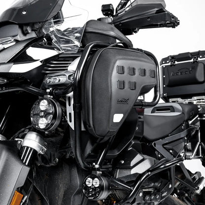 LOBOO CRASH BAR BAGS BHGB13BK (5L PAIR) FOR BMW R1300GS ADVENTURE (2024+) - ANTI-THEFT EVA HARD SHELL STORAGE