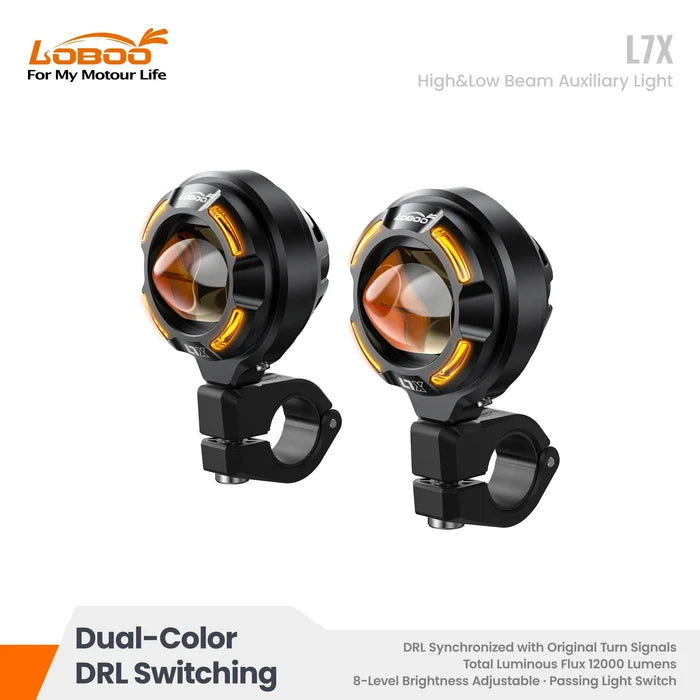 LOBOO L7X HIGH & LOW BEAM AUXILIARY LIGHT