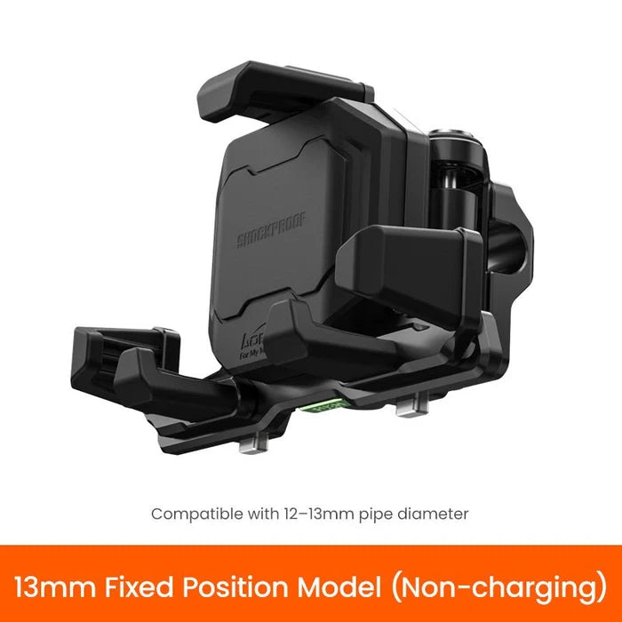 LOBOO PH06 ANTI-VIBRATION PHONE MOUNT - MAGNETIC DAMPING + 15W WIRELESS CHARGING - ALUMINUM MOTORCYCLE HOLDER (FITS 4.7-7.2 PHONES)