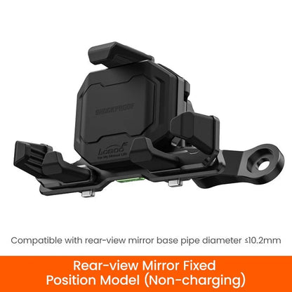 LOBOO PH06 ANTI-VIBRATION PHONE MOUNT - MAGNETIC DAMPING + 15W WIRELESS CHARGING - ALUMINUM MOTORCYCLE HOLDER (FITS 4.7-7.2 PHONES)