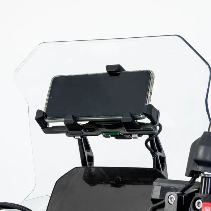 LOBOO PH06 ANTI-VIBRATION PHONE MOUNT - MAGNETIC DAMPING + 15W WIRELESS CHARGING - ALUMINUM MOTORCYCLE HOLDER (FITS 4.7-7.2 PHONES)