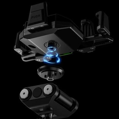 LOBOO PH06 ANTI-VIBRATION PHONE MOUNT - MAGNETIC DAMPING + 15W WIRELESS CHARGING - ALUMINUM MOTORCYCLE HOLDER (FITS 4.7-7.2 PHONES)