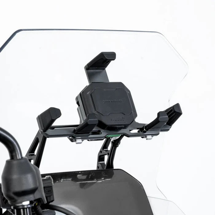 LOBOO PH06 ANTI-VIBRATION PHONE MOUNT - MAGNETIC DAMPING + 15W WIRELESS CHARGING - ALUMINUM MOTORCYCLE HOLDER (FITS 4.7-7.2 PHONES)