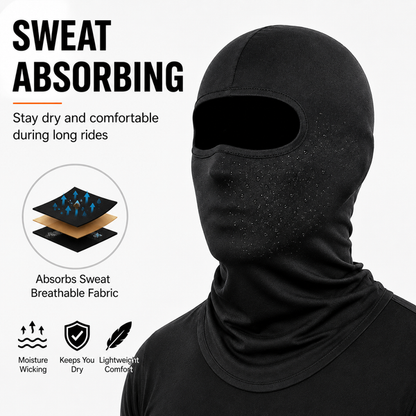 LGP - BALACLAVA FACE MASK 4-WAY STRETCH QUICK DRY SWEAT ABSORBING HELMET LINER, FULL FACE & NECK