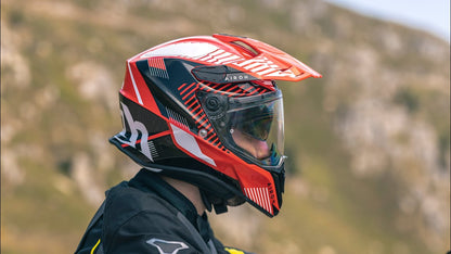 AIROH COMMANDER BOOST RED BLACK WHITE XL | ADVENTURE HELMET