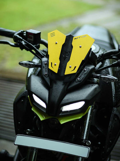 METAL VISOR 3.0 FOR YAMAHA MT 15 YELLOW