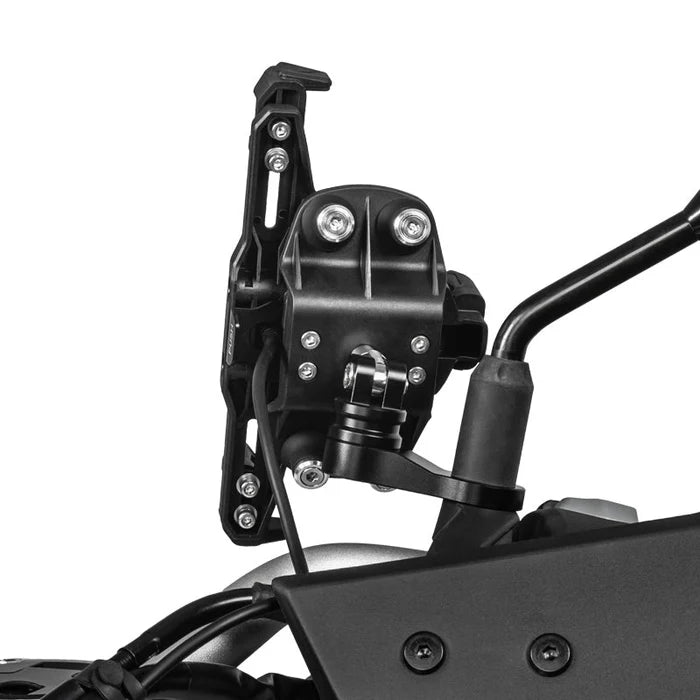 LOBOO PH02S ANTI-VIBRATION MOTORCYCLE PHONE MOUNT - 15W WIRELESS & 24W FAST WIRED CHARGING - SHOCK ABSORBING HOLDER FOR IPHONESAMSUNG - FITS 22-28MM HANDLEBARS & MIRROS