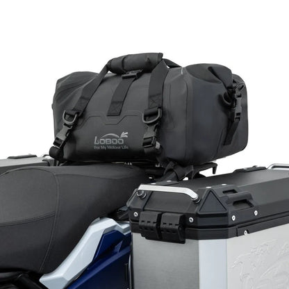 LOBOO 20L MAGNETIC ROLL-TOP MOTORCYCLE TAIL BAG  IPX6 WATERPROOF DRY DUFFEL WITH AIR VALVE