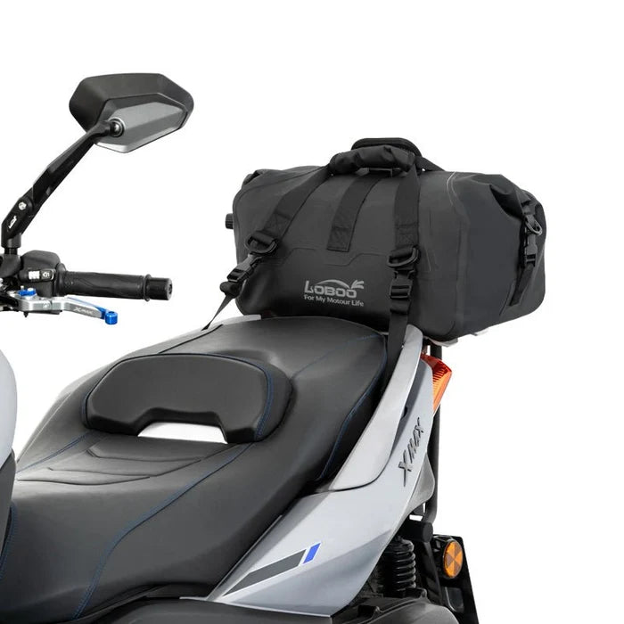 LOBOO 20L MAGNETIC ROLL-TOP MOTORCYCLE TAIL BAG  IPX6 WATERPROOF DRY DUFFEL WITH AIR VALVE