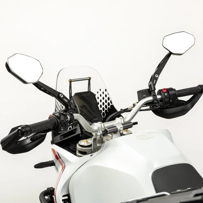 LOBOO RM02 CNC FOLDABLE MIRRORS FOR ADVENTURE BIKES  ANTI-GLARE WIDE ANGLE LENS