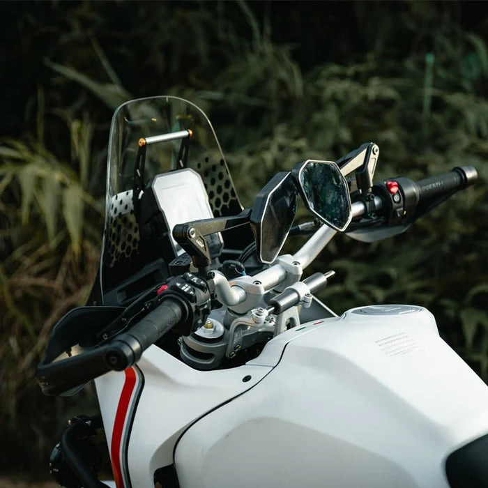 LOBOO RM02 CNC FOLDABLE MIRRORS FOR ADVENTURE BIKES  ANTI-GLARE WIDE ANGLE LENS