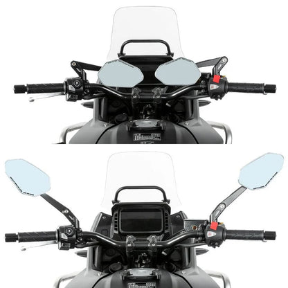 LOBOO RM03 ANGULAR FOLDABLE MIRRORS (CNC ALUMINUM)  MODERN ADV & STREETFIGHTER STYLE  ANTI-GLARE