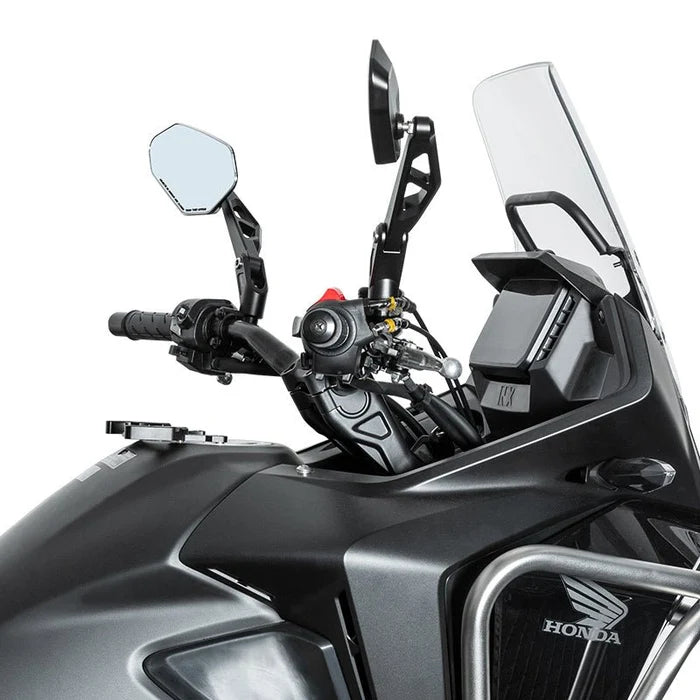 LOBOO RM03 ANGULAR FOLDABLE MIRRORS (CNC ALUMINUM)  MODERN ADV & STREETFIGHTER STYLE  ANTI-GLARE
