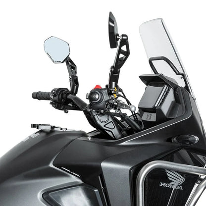 LOBOO RM03 ANGULAR FOLDABLE MIRRORS (CNC ALUMINUM)  MODERN ADV & STREETFIGHTER STYLE  ANTI-GLARE