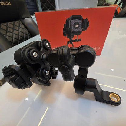 LGP - 1314 MOTORCYCLE MOBILE HOLDER WITH VIBRATION DAMPER & QUICK RELEASE SECURE ADJUST