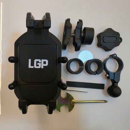 LGP 1313 MOTORCYCLE MOBILE HOLDER WITH SHOCKPROOF VIBRATION DAMPER & GOPRO CAMERA MOUNT