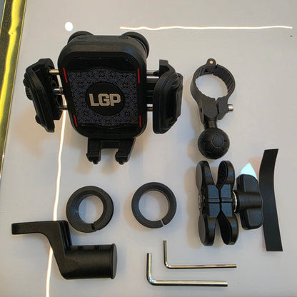 LGP - 1314 MOTORCYCLE MOBILE HOLDER WITH VIBRATION DAMPER & QUICK RELEASE SECURE ADJUST
