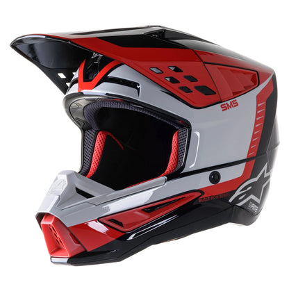 ALPINESTARS SM5 BEAM BLACK GREY RED S | MX HELMET