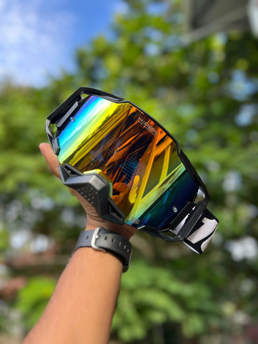 100% ARMEGA NEW BLACK ( GOLDEN  LENS) | MX GOGGLES