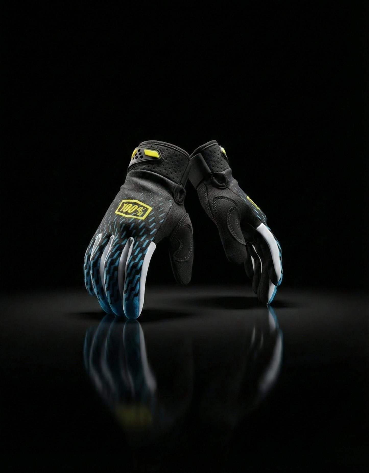 100 % BLUE YELLOW BLACK M/L | MX GLOVES