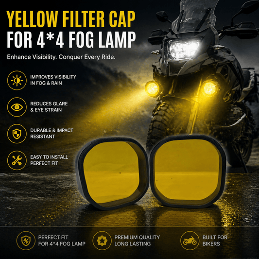 Yellow Filter Cap for 4x4 LED FOG Light Cover (Pack of 2)  Anti-Fog High Visibility L